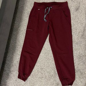 Figs burgundy scrub Jogger pant size MP